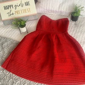 Red show stopper Forever 21 strapless dress